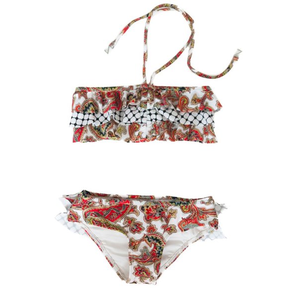 Zimmermann Other - Zimmermann Marisol Frill Bandeau Bikini
